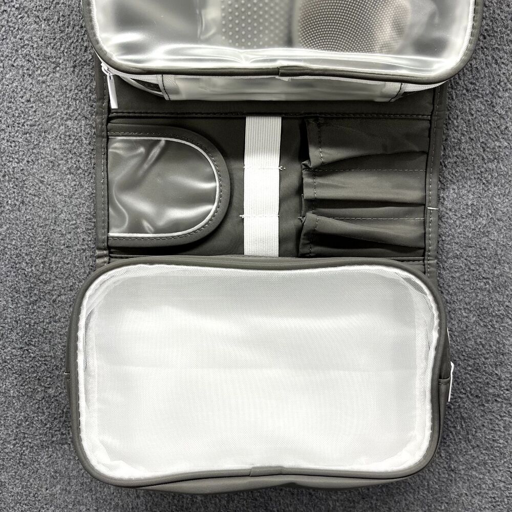GoGo Travel Bag Hanging Toiletry Cosmetic Pouch Gray Compact Purse‎ - Picture 3 of 11